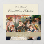 Invitation Renoir French Luncheon Booking Party (Devant / Derrière)