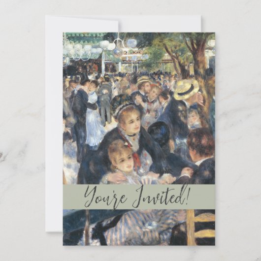 Invitation Renoir Moulin Danse Galette Party (Devant)
