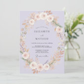 Invitation Renoncule Champagne Pervenche Eucalyptus We (Debout devant)