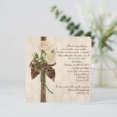 Invitation Renouveau de la Vow satinée et Rose (Debout devant)