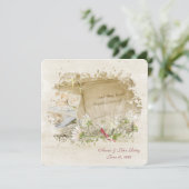 Invitation Renouveau du livre de Mariage à l'ancienne (Debout devant)