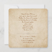 Invitation renouveau du voeu mariage d'automne (Dos)