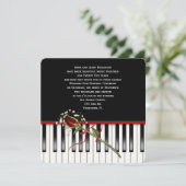 Invitation Renouveau Vow rose et Mariage de piano (Debout devant)