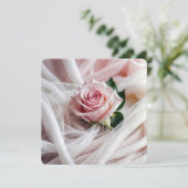 Invitation Renouveau Vow Rose Mariage rose (Debout devant)