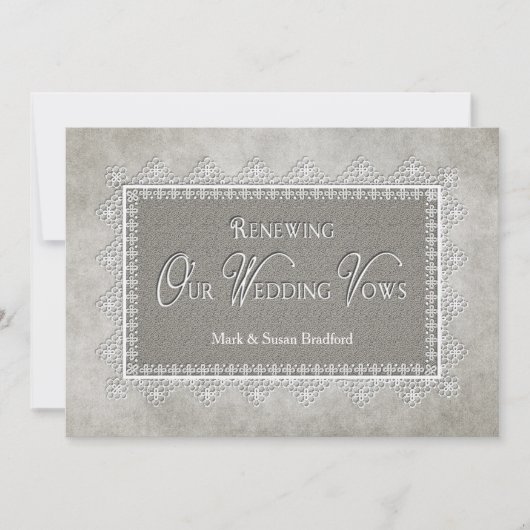 Invitation Renouveler les avis de Mariage - Vintage - Invitat (Devant)