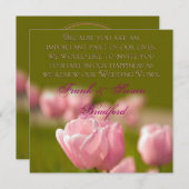 INVITATION RENOUVELER LES VOTES MARIAGES - TULIPS (Devant / Derrière)