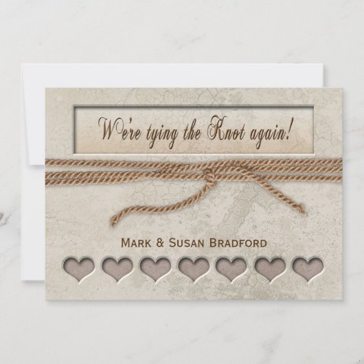 Invitation Renouveler l'invitation des vows - Tying the Knot (Devant)