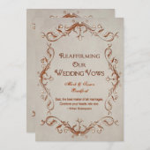 Invitation Renouveler Nos Voix - Orange/Beige - Design (Devant / Derrière)