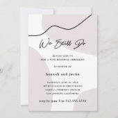 Invitation Renouvellement abstrait moderne de voeu de mariage (Devant)