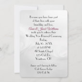 Invitation Renouvellement Abstrait Vow du Mariage blanc (Devant)