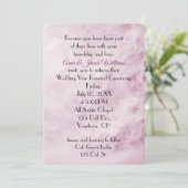 Invitation Renouvellement Abstrait Vow du Mariage rose vif (Debout devant)