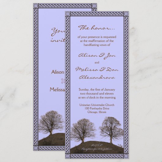 Invitation Renouvellement de la double main (Devant / Derrière)