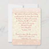 Invitation Renouvellement de la Vo Mariage Peach Soft (Dos)