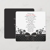 Invitation Renouvellement de la Vow Polka Dot Bow (Devant / Derrière)