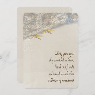 Invitation Renouvellement de la Vow Starfish pour le 30e anni