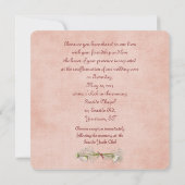 Invitation Renouvellement de la vue de la couronne mariage (Dos)