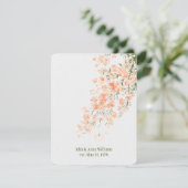 Invitation Renouvellement de l'affichage des fleurs de pêche (Debout devant)