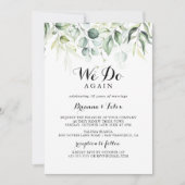 Invitation Renouvellement de l'aquarelle Eucalyptus Vow (Devant)