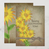 Invitation Renouvellement de l'invitation des voeux Mariages (Devant / Derrière)