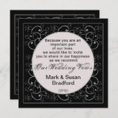 Invitation Renouvellement de l'invitation Vows Mariage - Arge (Devant / Derrière)