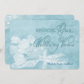 Invitation Renouvellement de l'invitation Vows Mariage - Blue (Devant / Derrière)