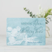 Invitation Renouvellement de l'invitation Vows Mariage - Blue (Debout devant)