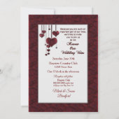 Invitation Renouvellement de l'invitation Vows Mariage, coeur (Dos)