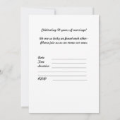 Invitation renouvellement de vœux 50e anniversaire (Dos)