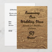 Invitation renouvellement de vœux 50e anniversaire (Devant / Derrière)