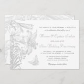 Invitation Renouvellement de Voeux Anniversaire de Mariage Ar (Devant / Derrière)