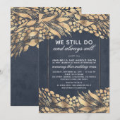 Invitation Renouvellement de Voeux Anniversaire de Mariage Fe (Devant / Derrière)