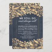 Invitation Renouvellement de Vœux Anniversaire de Mariage Feu (Devant / Derrière)