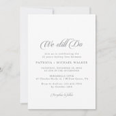 Invitation Renouvellement de vœux Chic Calligraphie Classique (Devant)