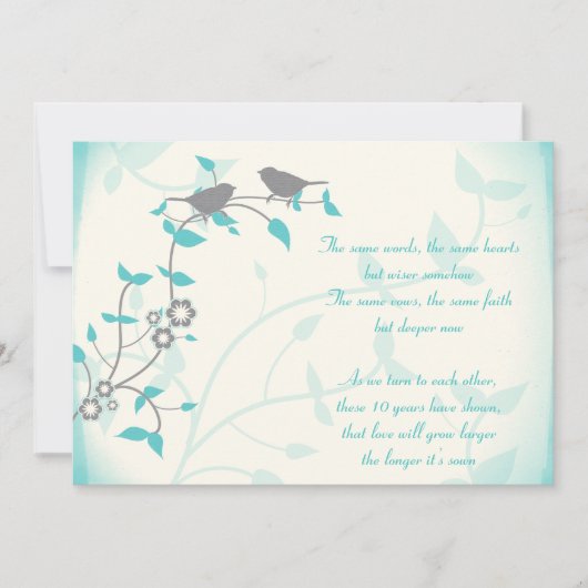 Invitation Renouvellement de Voeux d'Anniversaire de Mariage (Devant)