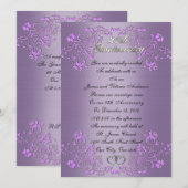 Invitation Renouvellement de vœux d'anniversaire de mariage d (Devant / Derrière)