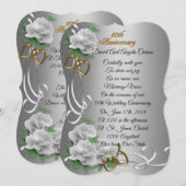 Invitation Renouvellement de vœux d'anniversaire de mariage d (Devant / Derrière)