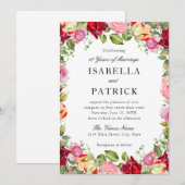 Invitation Renouvellement de Vœux d'Anniversaire de Mariage F (Devant / Derrière)