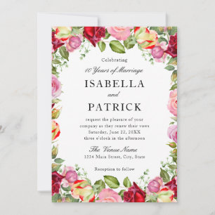 Invitation Renouvellement de Vœux d'Anniversaire de Mariage F
