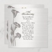 Invitation Renouvellement de vœux de 25e anniversaire de mari (Devant / Derrière)