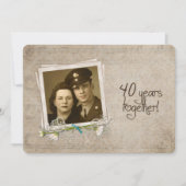 Invitation Renouvellement de vœux de 40e anniversaire de mari (Devant)