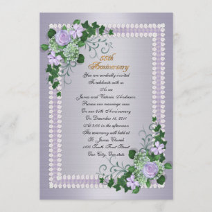 Invitation Renouvellement de vœux de 55e anniversaire de mari