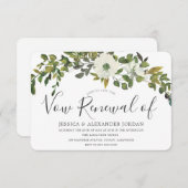 Invitation Renouvellement de Vœux de Campagne Rustique Feuill (Devant / Derrière)