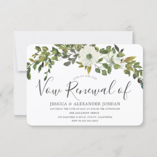Invitation Renouvellement de Vœux de Campagne Rustique Feuill