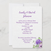 Invitation Renouvellement de vœux de cerf à l'aquarelle (Dos)