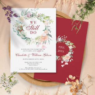 Invitation Renouvellement de vœux de jubilé de mariage Rubis 