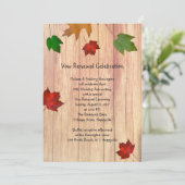 Invitation Renouvellement de Voeux de la Saison des Feuilles  (Debout devant)