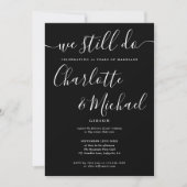 Invitation Renouvellement de vœux de l'anniversaire de mariag (Devant)