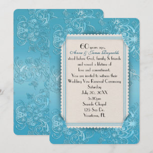 Invitation Renouvellement de vœux de mariage 60e anniversaire