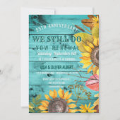 Invitation Renouvellement de vœux de mariage à l'anniversaire (Devant)