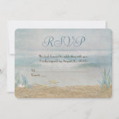 Invitation renouvellement de voeux de mariage bord de mer RSV (Devant)